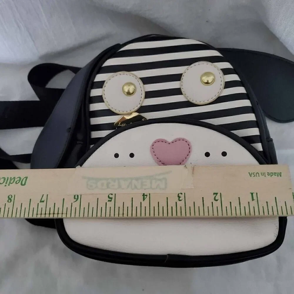 Betsey Johnson Dog Puppy Faux Leather Mini Backpack Bag Floppy Ears